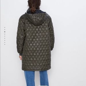 Zara Hooded Puffer Jacket NWT